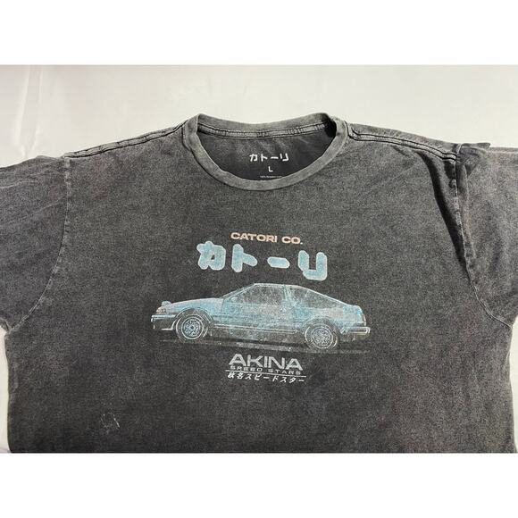 INITIAL D Anime Shirt by Catori Co. Size Large Graphic Tee with Fade Effect - Picture 6 of 11